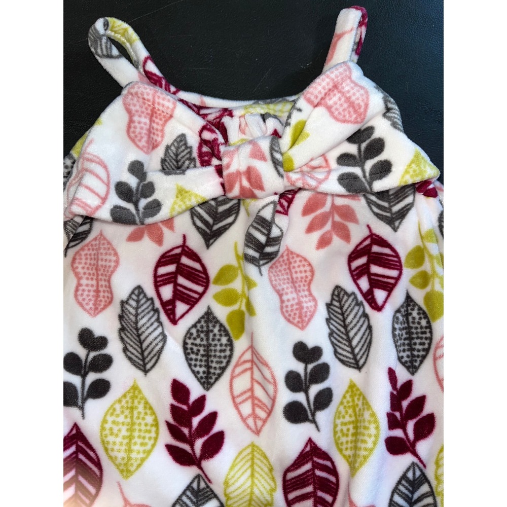 Minivile Baby Girl Romper 12 Months Overalls Leaf Print One Piece Autumn Picture - Picture 5 of 5